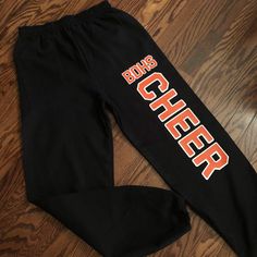 Cheer Warm Ups, Cheer Team Shirts, Unisex Sweatpants, Custom Sweatpants, Youth Cheer, Sports Team Apparel, Cheer Camp