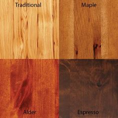 the different types of wood are shown here