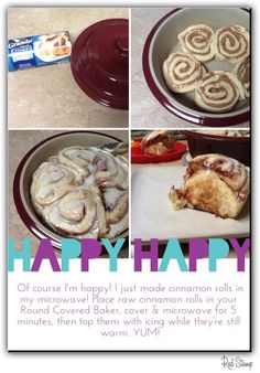 a collage of pictures showing different types of food and the words happy on it