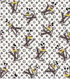 an image of a louis vuitton wallpaper pattern with people on skis