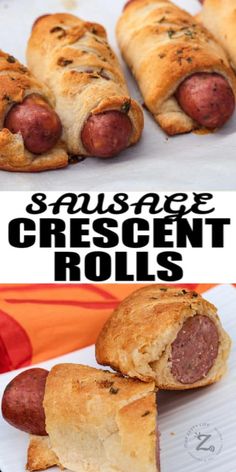 sausage crescent rolls are the perfect appetizer for hot dogs and other meats