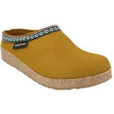 I love these! Haflinger GZ Clog Mustard (Women's) from DoddsShoe.com Wool Clogs, Alpine Style, Clogs Style, Hair Tattoos, Wool Slippers, Boiled Wool, Outdoor Wear, Wool Felt, Casual Style