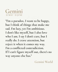 an image of a poem with the words gemini on it