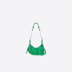 Women's Le Cagole Xs Shoulder Bag in Green | Balenciaga US Green Balenciaga, Style Palette, Pink Balenciaga, Black Balenciaga, Balenciaga Logo, Best Handbags, 2022 Fashion, Balenciaga Bag, Small Shoulder Bag