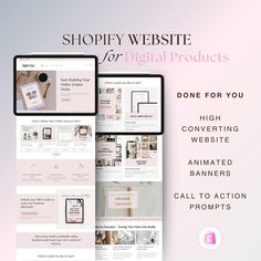 the shopify website for digital products