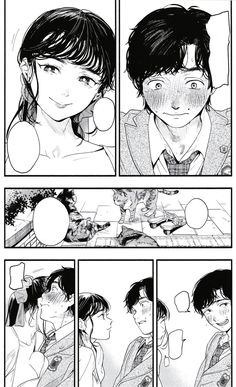 an anime story page with two people in the background