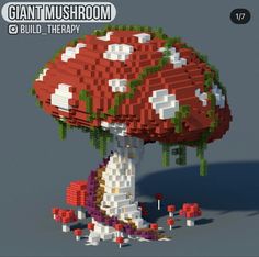 the giant mushroom is made out of legos