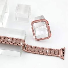 You are going to get a lot of wonderful compliments wearing this band. The double row bling ads that extra sparkle. It is very durable and comfortable and most importantly just absolutely beautiful. Compatible with: Apple Watch 40mm Series 7 6 5 4 SE; Suitable for wrist of size 5.3（135mm）-8.1（210mm）wrists. Contains: metal rhinestone watch strap, rhinestone protective Protective Cover Unique Design: Set with sparkly rhinestones, this metal band will make your iwatch less bulky and more feminine. Apple Watch Silver, Apple Watch Wristbands, Cases Design, Rhinestone Watches, Apple Watch Case, Apple Watch Faces, 38mm Apple Watch Band, Chic Jewelry, Rhinestone Jewelry