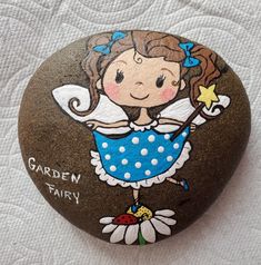 Painted Pavers, Easter Paintings, Happy Stones, Rock And Pebbles, Garden Fairy