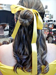 Bell Beauty And The Beast Hairstyle, Bell And The Beast Costume, Beauty And The Beast Hairstyle, Belle Hairstyle Disney, Princess Belle Hairstyle, Belle Inspired Hair, True Femininity