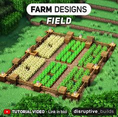 the farm designs field is shown in this video game, with instructions for how to build it