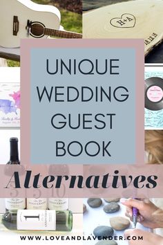 unique wedding guest book alternatives for the bride and groom to have fun with their guests