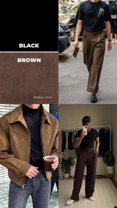 Brown Pants Men, Pants Outfit Men, Stylish Men Casual