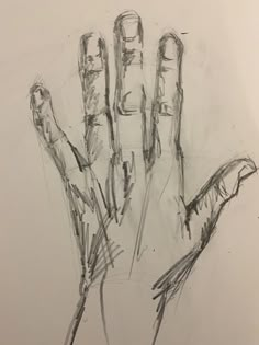 a drawing of a hand that has been drawn