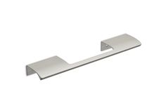 a stainless steel toilet paper holder on a white background