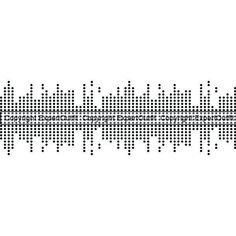 the sound wave is shown in black and white, as if it were made out of dots