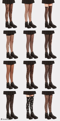 an image of woman's legs in stockings and tights