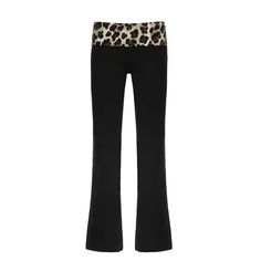 Fold Over Black & Brown Leopard Print Yoga Pants With A Flare Bottom And Stretchy Spandex Material #Leopard #Pants #Spandex #Animalprint Stretch Leopard Print Bottoms, Leopard Print Stretch Bottoms Full Length, Stretch Leopard Print Long Pants, Leopard Print Stretch Full-length Bottoms, Leopard Print Stretch Full Length Bottoms, Stretch Leopard Print Full-length Bottoms, Stretch Full Length Leopard Print Bottoms, Stretch Leopard Print Yoga Bottoms, Leopard Print Stretch Workout Bottoms