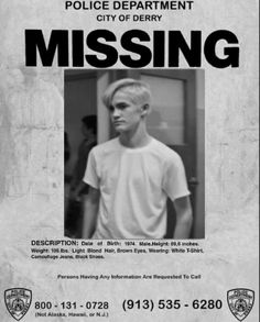 the missing poster is shown in black and white