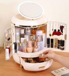 Fast Shipping From USA, Delivered In 2-5 Business Days













Adjustable LED light：Large make up organizer could Touch the sensor switch to change the brightness lighting modes: Shimmer, normal,highlight,close. It can bring perfect makeup,Whether it's morning, day or night.

HighCapacity：This LED makeup organizer can hold your lipstick, foundation, blush, eye shadow, base makeup, makeup brush, wipe face, Brush etc., and can also be used to store jewelry, personal accessories, beauty tools, Makeup Organizer Aesthetic, Makeup Storage Organizer, Round Makeup, Storage Box On Wheels, Pantry Storage Cabinet, Makeup Storage Organization, Fruit And Vegetable Storage, Mirror Led, Stackable Storage Bins