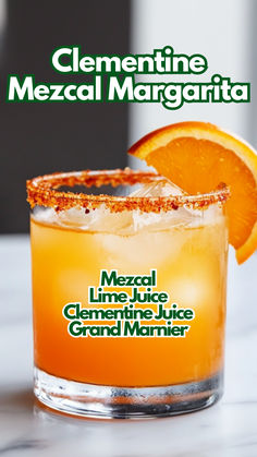 Clementine Mezcal Margarita Mezcal Drinks, Bartending 101, Flavored Margaritas