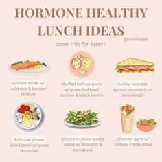 Womens Nutrition, How To Eat Healthy, Healthy Lunch Ideas, Hormone Balance, Healthy Lunches