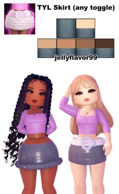 two girls with different hair colors and body shapes