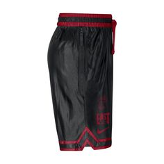 Take to the court in the breathable comfort of these lightweight Miami HEAT shorts. With squad colors and logo details on a roomy design, they show your team allegiance while letting you move freely as you pick, roll and shoot.Nike Dri-FIT technology moves sweat away from your skin for quicker evaporation, helping you stay dry and comfortable.Knit jersey fabric feels soft and smooth. Elastic waistband with drawcord Side pockets 100% polyester Machine wash Imported Casual Shorts For Team Events And Sports Season, Black Sportswear Bottoms For Basketball, Black Sporty Basketball Bottoms, Sporty Black Bottoms For Basketball, Black Athleisure Bottoms For Basketball, Casual Black Athletic Shorts For Basketball, Black Athletic Shorts For Basketball Season, Collegiate Black Bottoms For Sports Events, Black Sporty Athletic Shorts For Basketball