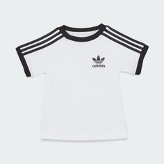 adidas Shop the Adicolor 3-Stripes Tee Kids - White at adidas.com/us! See all the styles and colors of Adicolor 3-Stripes Tee Kids - White at the official adidas online shop. Adidas Sporty T-shirt With Contrast Stripes, Adidas White Tops With Contrast Stripes, White Sports T-shirt With Side Stripes, Basic Adidas Tops With Three Stripes, Adidas Cotton Tops With Contrast Stripes, Basic Adidas T-shirt With Three Stripes, Adidas Basic T-shirt With Three Stripes, Adidas Three Stripes T-shirt For Streetwear, Spring Adidas Sportswear T-shirt