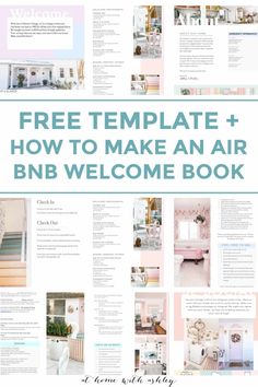 the free template and how to make an air bnb welcome book