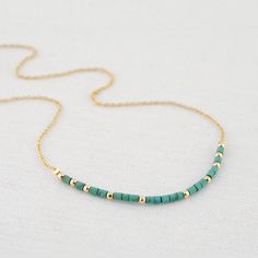 This Delicate Turquoise Beaded Necklace is handcrafted for you with great care. Featuring beautiful Natural Heshi Turquoise Beads the necklace has a delicate and feminine look. It will be a great addition to your jewelry collection and a great gift for your December birthday! MATERIALS AND SIZE ◆ Metal - 14K Gold Filled, 925 Sterling Silver  ◆ NECKLACE LENGTH = the total circumference of the necklace including the clasp, while the pendant size is specified in each listing.      Please check the Green Turquoise Beaded Necklace As Gift, Turquoise Necklace With Tiny Beads As A Gift, Green Turquoise Necklace With Tiny Beads For Gift, Green Turquoise Necklace With Tiny Beads As Gift, Everyday Turquoise Jewelry With Spacer Beads, Handmade Turquoise Beaded Necklaces For Everyday, Turquoise Beaded Necklaces With Round Beads For Everyday, Dainty Turquoise Beaded Necklaces For Jewelry Making, Everyday Turquoise Beaded Necklace With Tiny Beads