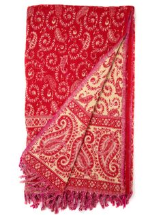 The only vibrant cosy wool scarf you will ever need. This wool shawl with bright red and cream colours decorated with a paisley design compliments each reverse side of this shawl. A stylish and comfortable wool shawl for all of your needs such as for yoga, an essential piece, on your travels, or a drape over the sofa or even your shoulder. This wool shawl is designed to keep you cosy and stylish during the winter season. It redefines festive glamour with its nostalgic appeal, making it the perfe Traditional Red Scarf With Paisley Print, Traditional Red Paisley Print Scarves, Traditional Red Scarves With Paisley Print, Meditation Shawl, Eid Gift, Wool Shawl, Eid Gifts, Scarf Gift, Blanket Scarf