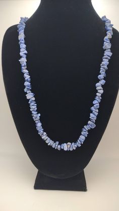 Sodalite Chip Beaded Necklace- 34 in.- Deep Blue Natural Polished Chipped Sodalite- Throat Chakra Gemstone- Balanced Thoughts Stone K#1544 - 34 inches long - Single Strand - Natural Polished Sodalite Gemstones - Chipped Beads - Good and clean condition Adjustable Blue Beaded Necklaces With Stones, Chip Bead Necklace, Bethlehem Pa, Throat Chakra, Chip Beads, Bethlehem, Deep Blue, Chakra, Choker Necklace