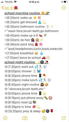 Colors Associated With Months, Night Routine For School, Morning Routines For School, Week Routine, Schul Survival Kits, School Night Routine, Routine School, Morning School, Night Routines