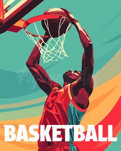 Paint by numbers kit Sport Poster Basketball Figured'Art Basketball Wall Painting, Poster Basket, Basketball Artwork, Basket Art, World Famous Paintings, Basketball Poster, Basketball Posters, Paintings Famous, Basketball Art