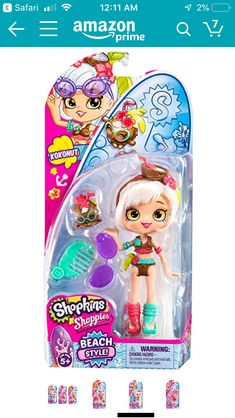 the littlest shopkins doll is in its package for $ 3 99, and it's on sale