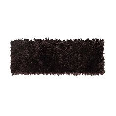 black shaggy rug on white background