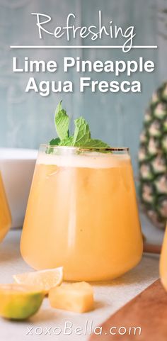 image of an agua fresca summer drink. Pineapple Agua Fresca, Pineapple Water, Crockpot Dinners, Summer Drink Recipes, Refreshing Drinks Recipes, Natural Juices