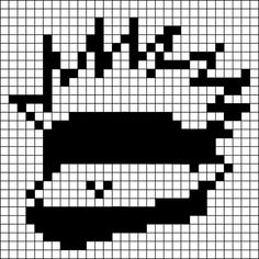 a black and white pixellated image of a man's face