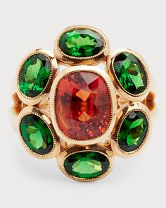 Get free shipping on Alexander Laut 18K Yellow Gold Sapphire and Tsavorite Ring, Size 6.75 at Neiman Marcus. Shop the latest luxury fashions from top designers. Tsavorite Ring, Cut Orange, Yellow Sapphire Rings, Orange Sapphire, 18k Yellow Gold Ring, Crown Jewels, Diamond Flower, Wrap Rings, Yellow Sapphire