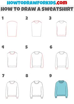 how to draw a sweater for kids