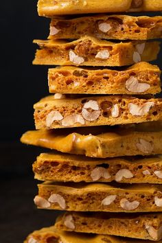 a stack of food that is on top of each other