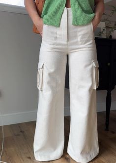 White linen cargo style pants for women Skirt Coverup, Leg Model, Blue Iris, Ronny Kobo, Cargo Style, Style Pants, Women Clothing Boutique, Chic Boutique, Skirt Top