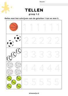 a worksheet for children to learn how to write and draw letters with balls