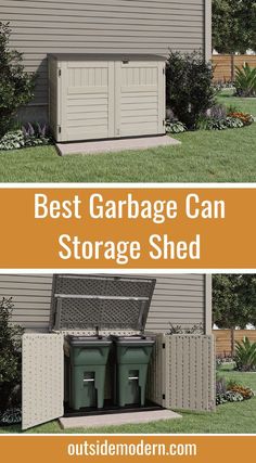 the best garage can storage shed with two doors open