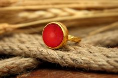 title: Red Coral Ring, Coral Ring, Statement Ring, Handmade Ring, Coral Jewelry, Personalized Gifts For Mom, Mothers gift Day The product is suitable for daily use. Gold over silver offers a simple and elegant look and emphasizes the details further. It is ideal for daily use with an gold over finish on 925 sterling silver, which makes details more attractive eye-catching. Other finishes available, all you need to do is note us after you made the purchase :) - All of our products are handmade an Red Coral Ring, Attractive Eyes, Coral Ring, Jewelry Personalized, Personalized Gifts For Mom, Coral Jewelry, Sterling Silver Bands, Red Coral, Ring Handmade