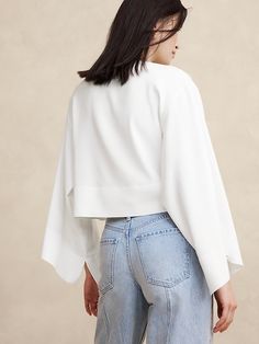 Luna Oversized Top | Banana Republic Minimalist Top, Top Banana, Feel Beautiful, Beautiful Drapes, Oversized Top, Wide Sleeves, Vacation Outfits, Hip Length, Boat Neck