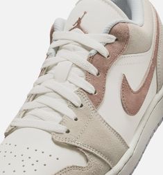 An AJ1 in easy-to-style neutrals? Game over. Smooth leather and soft suede add a premium feel. Plus, Nike Air cushioning helps keep every step comfortable. So, where are you going to take 'em? Air Jordan 1 Shoes, Jordan 1 Sneakers, Brown Image, Shoe Palace, Jordan 11 Retro Low, Air Jordan 3 Retro, Air Jordan 11 Retro, Jordan 11 Retro, Mens Lifestyle