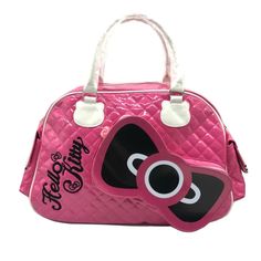 Sanrio Hello Kitty Bag Cute Pink Handbag PU Glossy Travel Bag for Girls Fashion Crossbody Bag Carry Crossbody Travel Bag, Hello Kitty Handbags, Y2k Handbag, Pink Handbag, Hello Kitty Bag, Crossbody Bags For Travel, Duffle Bag Travel, Bag Cute, Casual Tote