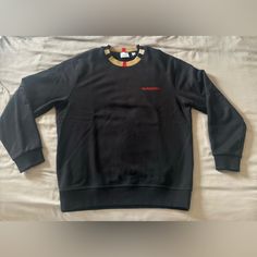 Burberry Jarrad Sweatshirt, Size Small. I Am 5’10 160lb This Fit Me Perfectly. Not Baggy. Very Clean, No Defects, No Stains 19” From Shoulder To Shoulder. 26” From Shoulder To Hem. Burberry Sweater, Burberry Black, Sweaters Crewneck, Burberry, Men Sweater, Man Shop, Crew Neck, Sweatshirts, Black